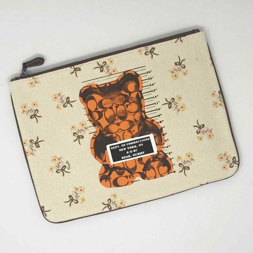 Coach Braccialetto Grande 30 Con Vandalo Gesso Gommoso Bianco Multi F76933 Nuovo Con Etichetta