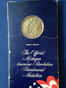 1974 Lincoln Mint Michigan Bicentennial Bronze Medallion Art Medal E5016 - Bild 1 von 4
