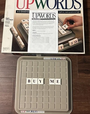 VINTAGE Upwords Word 3D Crossword Game 💯COMPLETE Parker Brothers 1988 Letters  - Image 1 of 4