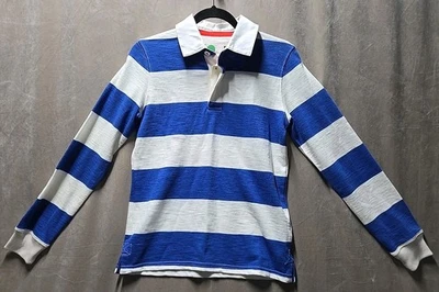 Polo BODEN Niños Rugby Manga Larga Blanco Y Azul Rayas Talla 11-12Y 152cm Foto 1 de 4