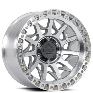 17x9"Lock Off-Road Wheels Lunatic Machined with Clear Coat Rims (4 pcs) - Picture 1 of 3