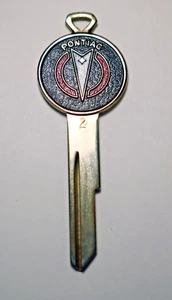 Vintage PONTIAC Gold CREST KEY Blank '67 '71+ Bonneville Grand Prix GTO Firebird - Picture 1 of 4