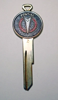 Vintage PONTIAC Gold CREST KEY Blank '67 '71+ Bonneville Grand Prix GTO Firebird - Image 1 of 4