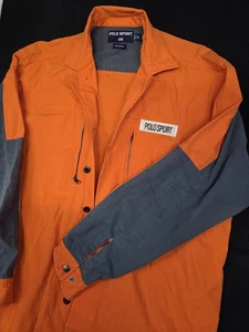 Vintage XL Polo Ralph Lauren Polo Sport Baumwolle Canvas Knopfleiste LS Hemd Arbeitskleidung - Bild 1 von 17