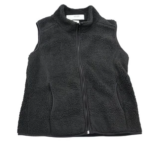 Self Esteem Jacket Womens Medium Black Lightweight Casual Fleece Vest Sleeveless - Picture 1 of 14