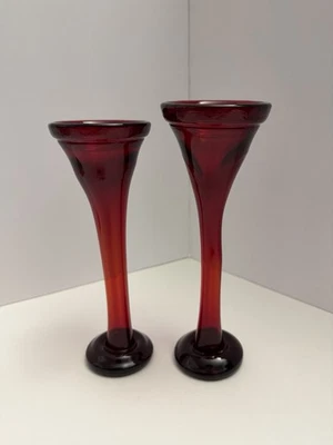 Raro ÚNICO Fuego y Luz Vaso Sunburst Rojo Champán Flautas Tazas - Juego Día de Juego Foto 1 de 4