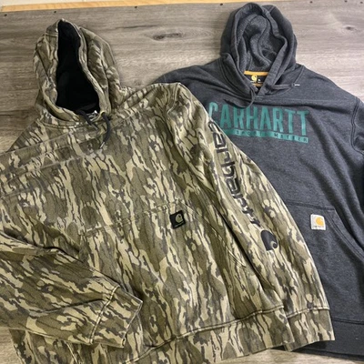 Carhartt Swear Shirt Lot Mossy Oak Bottom Land - Image 1 of 4