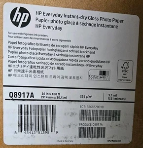 HP Everyday Instant-dry Gloss Photo Paper, 36" x 100' Roll (Q8917A) - Bild 1 von 2