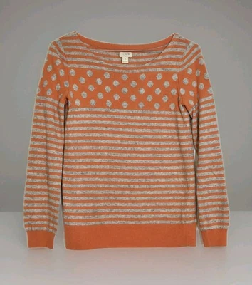 J. Suéter Crew Mezcla Lana Merino Pullover a Rayas Para Mujer Pequeño Foto 1 de 4