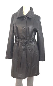 Gabardina de cuero Pelle Studio para mujer talla L - Imagen 1 de 24