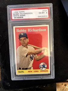 1958 Topps #101 Bobby Richardson PSA 6 Nicely Centered! - Bild 1 von 2