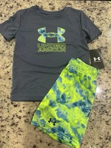 Under Armour Boys 2 Pc Short Set NWT Size 6 Dri Fit - Picture 1 of 1