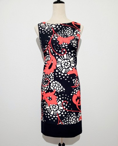 Abito donna ALYX Limited rosso nero stampa floreale paisley senza maniche a tubino taglia 8