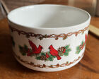 Vintage CMC 1990 Made In Korea Christmas Red Cardinal Bird Ceramic Bowl RARE