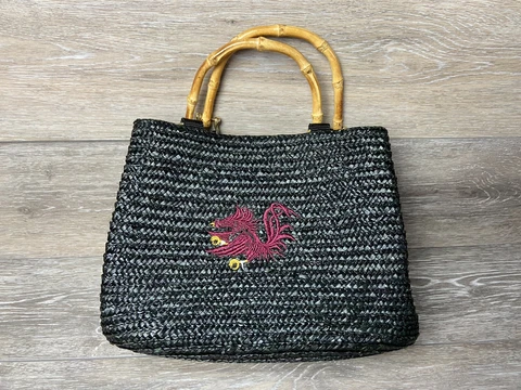 South Carolina Gamecocks Black Straw Purse Cover