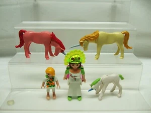 Playmobil 3 Unicorn Pink Yellow White Fairy plus Figure 1987 - Picture 1 of 1