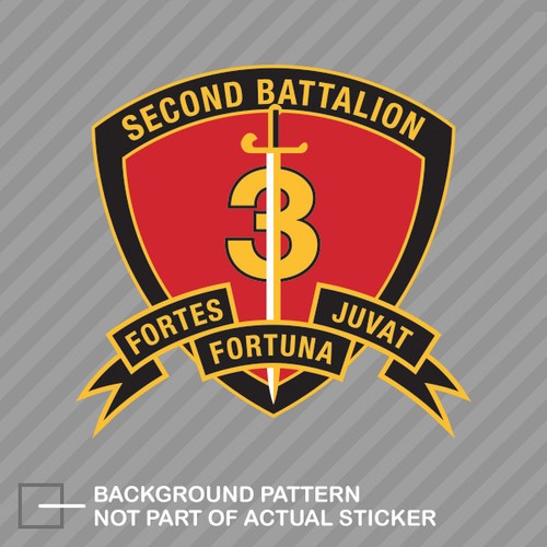 3rd Battalion 4th Marine Regiment USMC V2 Vinyl Sticker Decal - WarlordOne C5058