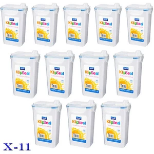 11 X 1.3L Clip & Lock Clear Plastic Kitchen Fridge Juice Milk Drink Storage Jug - Picture 1 of 1
