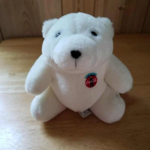Coca-Cola Plush Polar Bear ~ 7” ~ 1993 Vintage - Picture 1 of 6
