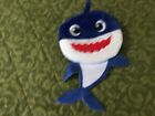 Minky baby shark coin purse new with tags