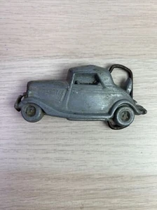 Vintage Belt Buckle Metal Car Unbranded Made in USA 4" Long Possibly Pewter - Picture 1 of 2