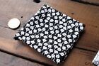 Handmade Unisex Pocket Square Floral Cotton handkerchief Wedding Gift Black