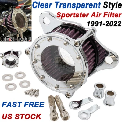 Air Cleaner Intake Filter Kit For Harley Sportster Iron XL 883 1200 72 48 91-Up - Image 1 of 4
