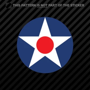 USAAC Roundel Sticker Self Adhesive Vinyl United States Army Air Corp 1919-1942 - Picture 1 of 1