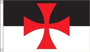 KNIGHTS TEMPLAR CRUSADES FLAG 5' x 3' Medieval Crusaders Red Cross War Banner - Picture 1 of 1