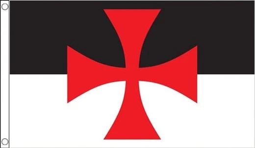 KNIGHTS TEMPLAR CRUSADES FLAG 5' x 3' Medieval Crusaders Red Cross War Banner - Image 1 of 1