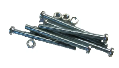 Gewindeschraube / Zylinderkopfschraube M5x60 mm mit Mutter Verzinkt / 6 Stück - Bild 1 von 2