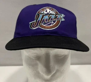 NEW Vintage Utah Jazz Twins Enterprise Purple Snackback Hat - One Size Fits All - Picture 1 of 7