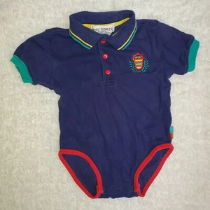 Vintage Gymboree Jungen Colorblock Polo Body Regenbogen Etikett 12-18 - Bild 1 von 7