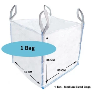 1 TON BAG RUBBLE BULK BAGS BUILDERS GARDEN WASTE JUMBO ONE TONNE LARGE SACKS - Picture 1 of 1