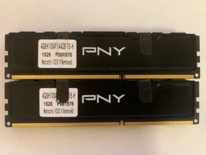 PNY 8GB (2X4GB) PC3-1600MHz DDR3-12800 1.9V 4GBH2X02E99927-16-H - Picture 1 of 2