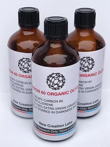 Buckminster Fullerene-100ml Carbon 60 Organic Olive Oil 99.95% C60 Solvent Free - Picture 1 of 2