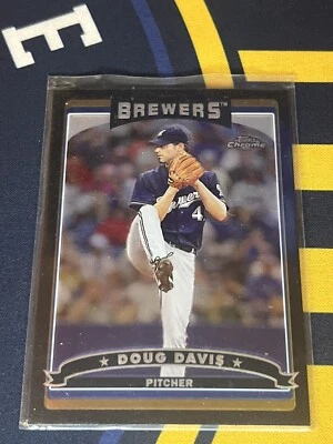 2006 Topps Chrome Black Refractors #159 Doug Davis/549 BREWERS! SPR1 - Image 1 of 2