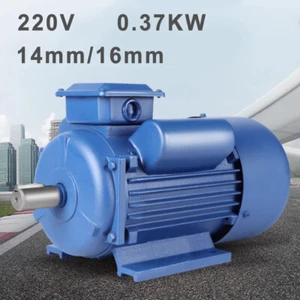 220V 0.37KW 14/16mm Single Phase Horizontal Motor 1400r/min All Copper Motor New - Picture 1 of 11
