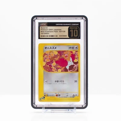 Pokemon Spearow #027 Expedition Japanese Base Expansion 1st Ed CGC 10 Pristine - Image 1 of 4
