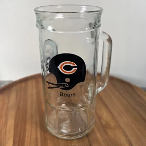 Vintage 1980's Chicago Bears NFL Football Fisher Peanuts Glass Mug O Nuts - Picture 1 of 8