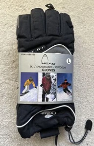 Head Outlast unisex Ski Snowboard snow Gloves Black Size L waterproof Brand New - Picture 1 of 2