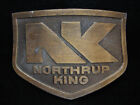NI07103 Vintage 1970s Northrup King Semi Company Color Ottone Cintura Fibbia