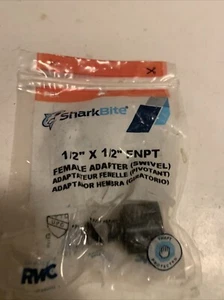 Barra de manguera Sharkbite UP526A 1/2" PEX x 1/2" adaptador giratorio NPT hembra, negro - Imagen 1 de 4