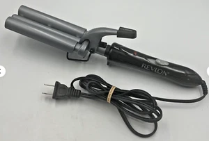 Revlon Triple 3 Barrel Waver RVIR3005 Curling Iron Crimper 2 Settings Ceramic - Picture 1 of 1