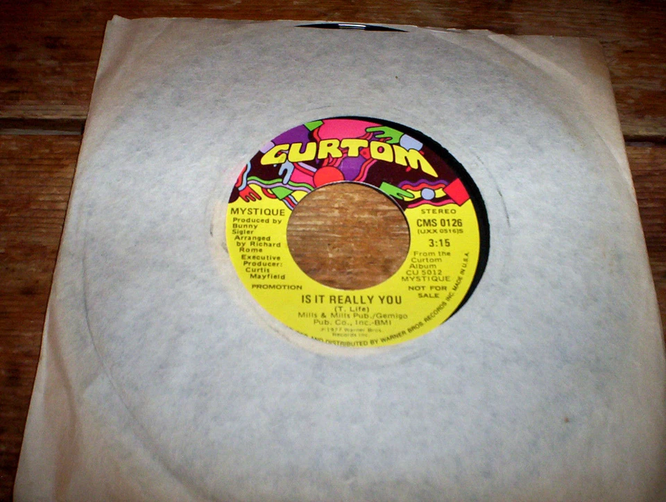 MYSTIQUE curtis mayfield 1977 PROMO 45 ( IS IT REALLY YOU mono / stereo ) NM- - Image 1 of 1