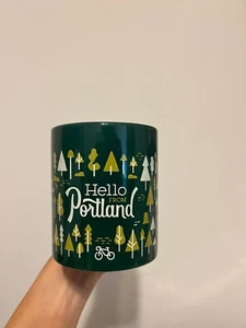 Hello From Portland Green Coffee Mug - Coffee Cup With Handle Portland Oregon - Picture 1 of 5