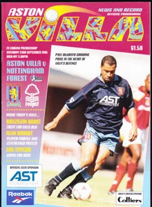 1995/96 Aston Villa V Nottingham Forest 23-09-1995 Premiership - Imagen 1 de 1