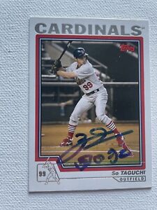 Signed 2004 Topps So Taguchi Cardinals 449 Auto Autograph
