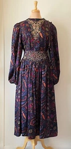 Miss O by Oscar de la Renta Size 12 Floral & Paisley Silk 2 pc Skirt & Top Set - Picture 1 of 7