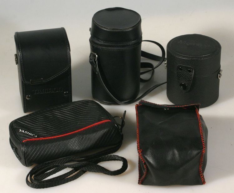 ACCESSORY LENS AND FLASH CASES, GROUP OF 5